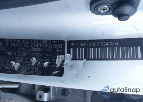 2015 Kia Forte Lx из США, поврежденный, VIN KNAFK4A65F5340364